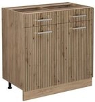 Vicco K&uuml;chenunterschrank R-Line, Artisan-Eiche, 80 cm ohne Arbeitsplatte, zur...