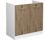 Vicco Sp&uuml;lenunterschrank R-Line, Artisan-Eiche, 80 cm ohne Arbeitsplatte, zur...