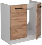 Vicco Sp&uuml;lenunterschrank R-Line, Goldkraft Eiche, 80 cm ohne Arbeitsplatte, zur