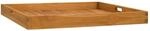 vidaXL Massivholz Teak Serviertablett mit versenkten Griffen Holztablett