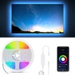 B.K.Licht - USB LED Strip 2m smart via App- und Sprachsteuerung, buntes RGB Licht,