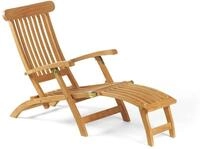 Sonnenpartner Manhattan Liegestuhl mit Verstellbarer R&uuml;ckenlehne, Teakholz, 192 cm