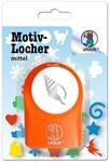 Ursus 19520035 - Motivlocher mittel, Muschel, aus orangenem Kunststoff mit