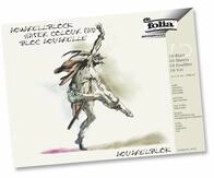 folia 8334 - Aquarellblock, rauh, 200 g/qm, ca. 36 x 48 cm, 10 Bogen, 4-fach...