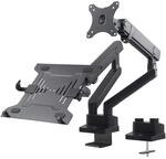 Maclean MC-813 Monitorhalter mit Gasfeder Laptop Halterung Tischhalterung Monitorarm