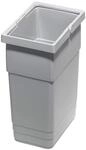 eins2vier Abfallsammler H&ouml;he: 275 mm Volumen 6 Liter 210 x 140 mm alugrau...