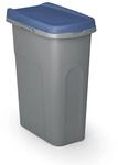 Casaria M&uuml;lleimer K&uuml;che | 25L, Blau, Kunststoff, mit Deckel, Abfalleimer,...