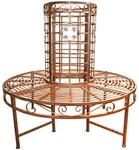 Garden Pleasure 950251 Baumbank aus Metall, pulverbeschichtet in bronzefarbener
