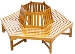 Garden Pleasure 960354 Baumbank aus Berangan, lackiert, 6-eckig
