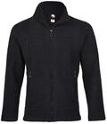 Engel Herren Fleecejacke, 100% Schurwolle (Schwarz Melange, Gr. 46-48 / M)