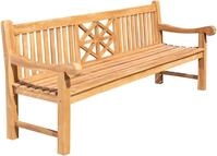 CLP Teak-Gartenbank Florida I Sitzbank Mit Ergonomischer Sitzfl&auml;che Aus...
