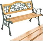 tectake&reg; 2-Sitzer Gartenbank wetterfest, Gartenbank Holz im Landhausstil f&uuml;r