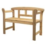 Spetebo 2-Sitzer Holz Gartenbank mit Armlehnen Belastbarkeit 180 kg - 118 x 78...