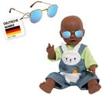 Heless 153 - Puppenzubeh&ouml;r Sonnenbrille mit goldenem Rahmen und verspiegelten