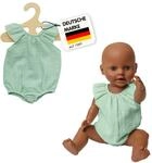 Heless 1413 - Puppenkleidung aus Musselin, 100% Bio-Baumwolle, Body mit R&uuml;schen in