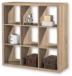 STYLE Modernes W&uuml;rfelregal Eiche Sonoma Optik, ideal f&uuml;r Faltboxen - Praktisches