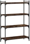 vidaXL B&uuml;cherregal, B&uuml;cherschrank mit 4 B&ouml;den, Regal mit verstellbaren...