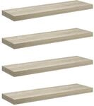 vidaXL 4X Wandregal Schwebend H&auml;ngeregal Wandboard B&uuml;cherregal Regalbrett
