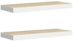 vidaXL 2X Schweberegal Wandregal Schwebend B&uuml;cherregal Wandboard H&auml;ngeregal
