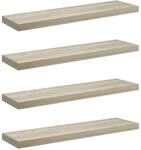 vidaXL 4X Wandregal Schwebend H&auml;ngeregal Wandboard B&uuml;cherregal Regalbrett