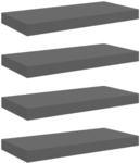vidaXL 4X Wandregal Schwebend H&auml;ngeregal Wandboard B&uuml;cherregal Regalbrett