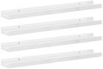 vidaXL 4X Wandregal B&uuml;cherregal Wandboard Schweberegal H&auml;ngeregal Dekoregal
