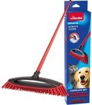 Vileda Always Clean Pet Pro B&uuml;rstenset, rot, mittel