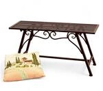 San Marco Gartenbank Wetterfest Metall - 83 cm Sitzbank mit Ornamenten Cucciu S -