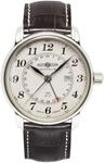 Zeppelin Count Herren Uhr analog Quarzwerk mit Leder Armband 7642-5