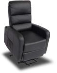 Mendler Fernsehsessel HWC-K62 Aufstehhilfe Metall Kunstleder - schwarz | Sessel,