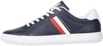 Tommy Hilfiger Herren Cupsole Sneaker Essential Leather Low Top, Blau (Desert Sky),