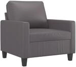 vidaXL Sessel Grau 60 cm Kunstleder