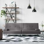 vidaXL Schlafsofa mit Getr&auml;nkehaltern, Sofa mit verstellbaren R&uuml;ckenlehnen,...