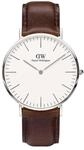 Daniel Wellington Herren-Uhren Analog Quarz One Size, Dunkelbraun/wei&szlig; 32002443
