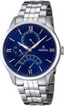 Festina Herren Uhr Analog aus Edelstahl 316L Silber - Quarzwerk - Mineralglas mit