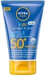Nivea Sun NIVEA SUN Kids Protect and Care LSF 50+ To Go Lotion (50 ml), wasserfester