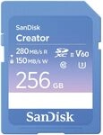 SanDisk Creator SD-UHS-II Speicherkarte 256 GB (Für DSLR- und Mirrorless-Kameras, SanDisk Creator SD-UHS-II Speicherkarte 256 GB (Für DSLR- und Mirrorless-Kameras,