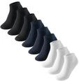 Uncover by Schiesser Herren 9 Pack Sneaker Socken Sportsocken - Sparpack, Schwarz,