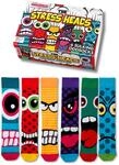 United Oddsocks The Stress Heads Geschenkbox, 6 sulky Mix & Match Odd Socks f&uuml;r