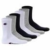 Champion Unisex Basics 6pk Crew Sportsocken, Marineblau, Wei&szlig;, Hellgrau Meliert,