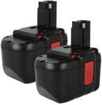vhbw 2X Akku kompatibel mit Bosch PSB 24VE-2, Saw 24V, GSR 24VE-2, GST 24V Werkzeug