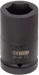 KS Tools 515.1832 1" Sechskant-Kraft-Stecknuss, lang, 32mm