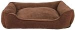 lionto Hundekissen Meliert mit Abnehmbarem Bezug, 90 x 75 cm, Braun