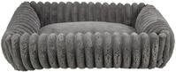 TRIXIE Hundebett Lonni 65x50 eckig, mit Samtbezug &ndash; 65 x 50 cm, grau | Kuschelig