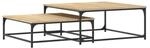 vidaXL Satztisch 2 STK., Couchtisch mit Satztisch Design, Beistelltisch f&uuml;r