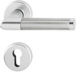 HOPPE 3286702 Dr&uuml;ckergarnitur Amsterdam mit Rosetten PZ (Profilzylinder), silber
