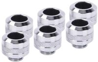 Alphacool Eiszapfen PRO 13mm HardTube Fitting G1/4 - Chrome Sixpack Verbindung