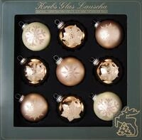 Krebs Glas Lauscha Glaskugelsortiment 9-fach - Christbaumschmuck -