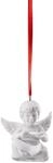 Engel m.Malerpalette Weiss Matt 5,5 cm