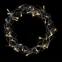 Metallkranz &Oslash; 30 cm zum h&auml;ngen - 40 LED - LED Kranz mit Timer - T&uuml;rkranz